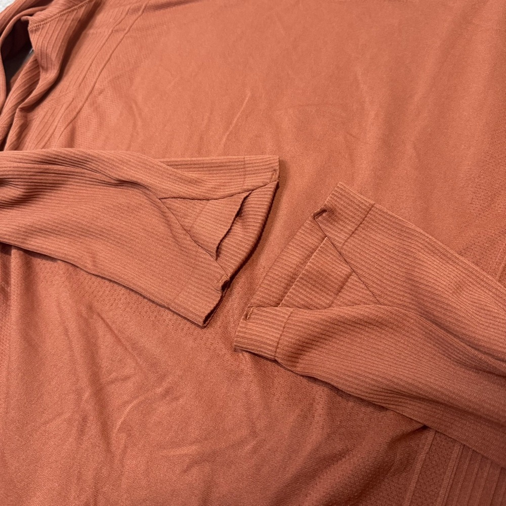 NWT Old Navy Women's Long Sleeve Shirt Top Fluid Seamless Rust Orange XXL Go-dry - Picture 3 of 8